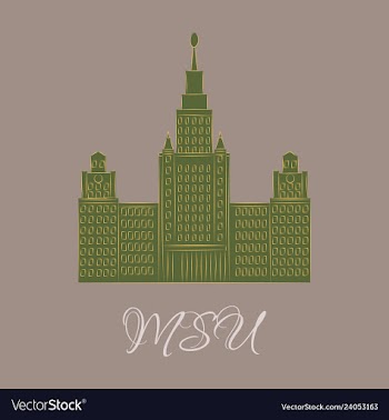 Moscow state university moscow mgu russia famous vector image