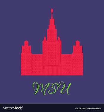 Moscow state university moscow mgu russia famous vector image
