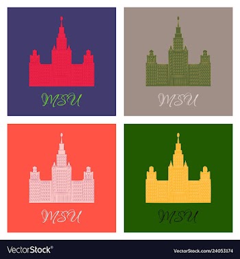 Moscow state university moscow mgu russia famous vector image
