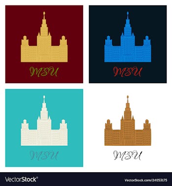 Moscow state university moscow mgu russia famous vector image