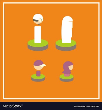 Moslem family vector image