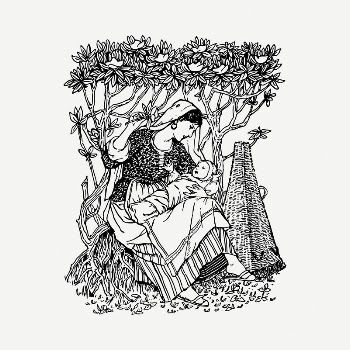 Mother and baby drawing, vintage | Free PSD - rawpixel