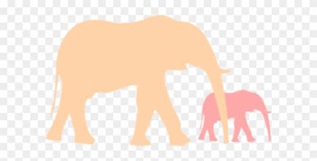 Mother And Baby Elephant Clip Art