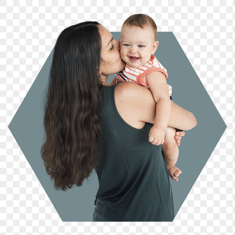 Mother and baby png badge | Free PNG - rawpixel