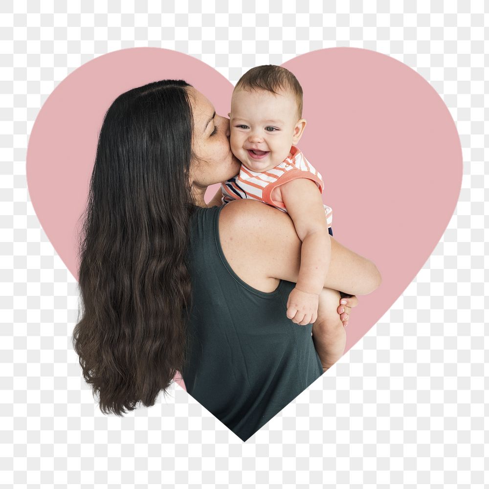 Mother and baby png badge | Free PNG - rawpixel