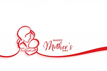 Mother and baby silhouette design for happy mothers day Free Vector