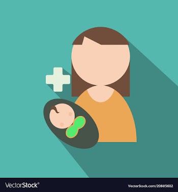 Mother and baby silhouette with cross mothers day vector image