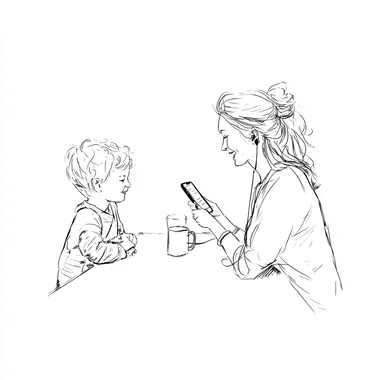 Mother and Child Engaging in Digital Safety Mother and Child Engaging in Digital Safety