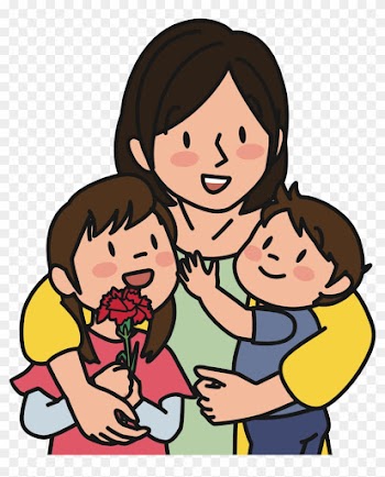 Mother And Children - Gambar Ibu Dan Anak Kartun