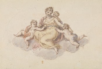 Mother and Children Seated on Cloud | Free Photo - rawpixel