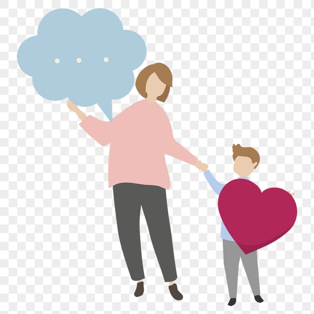 Mother and son png cartoon | Free PNG - rawpixel