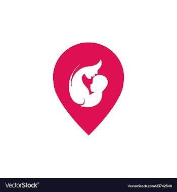 Mother baby care logo vector image
