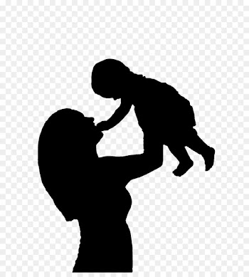 Mother Child Silhouette Clip art - child 