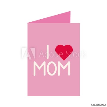 mother day card flat style icon
