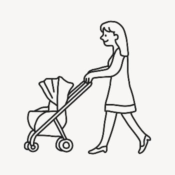 Mother doodle clipart, woman and | Free Vector Illustration - rawpixel