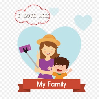 Mother Family Happiness Drawing - Vector Mother and child 