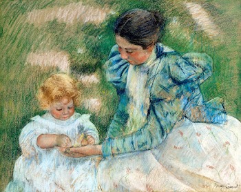 Mother Playing with Child (ca. 1897) drawing… | Free public domain illustration
