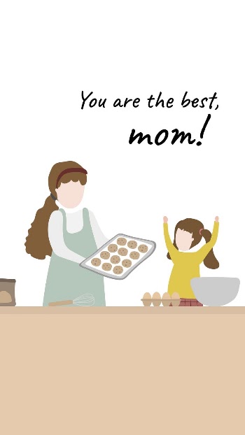 Mother's day cartoon template, greeting | Free Vector Template - rawpixel