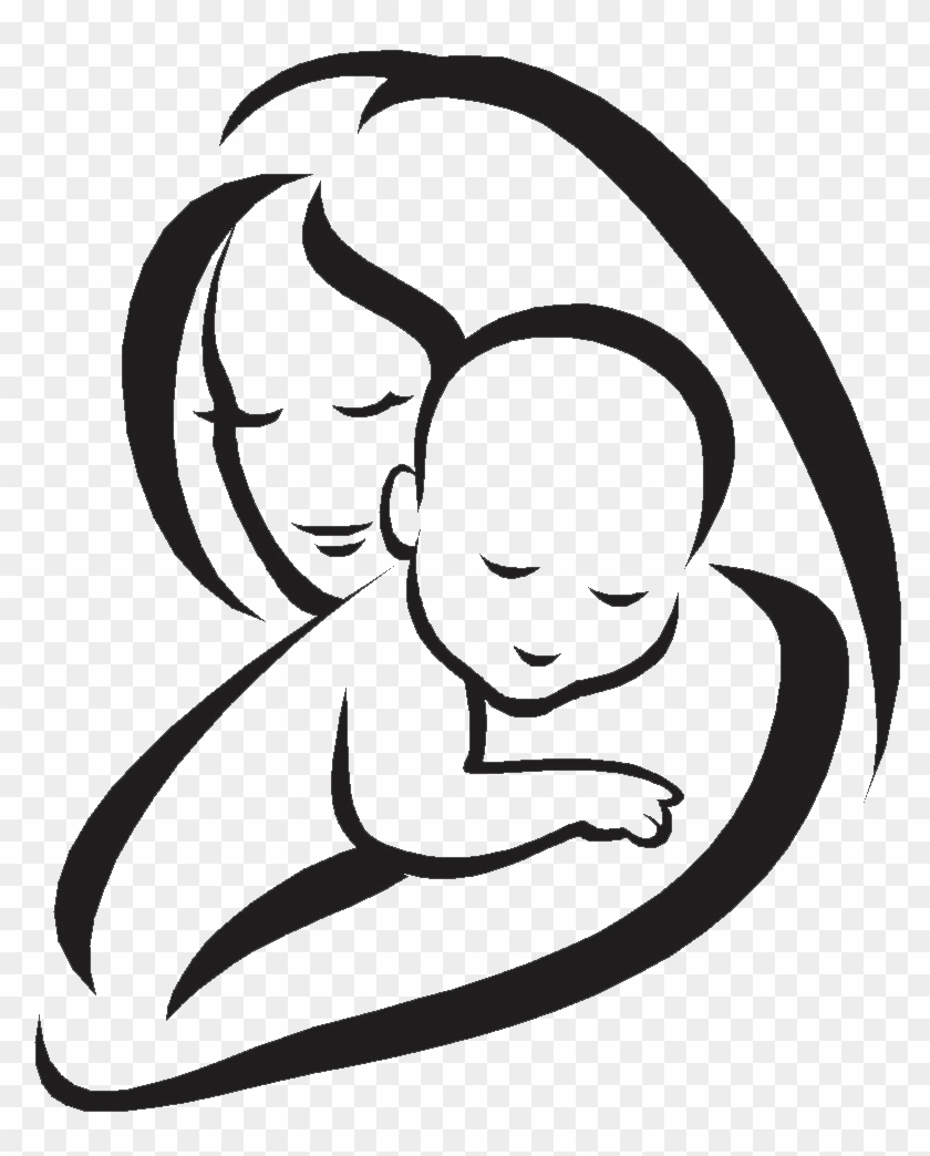 Mother S Day Png - Mother With Child Drawing