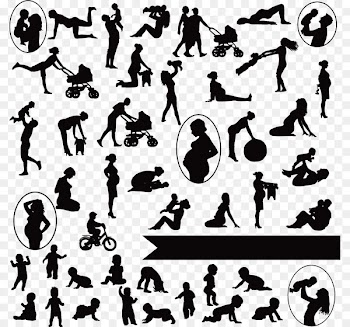 Mother Silhouette Child - Creative family silhouette 