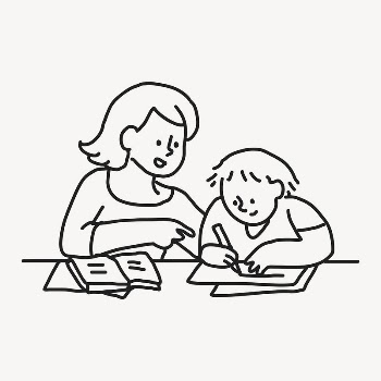 Mother & son doodle clipart, | Free Vector Illustration - rawpixel