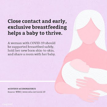 Mother with COVID-19 and breastfeeding advice social template | Free  illustration - 2327921