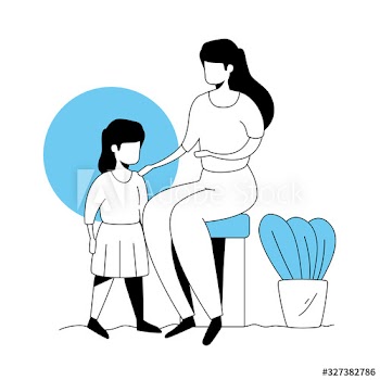 mother with daughter in park landscape design