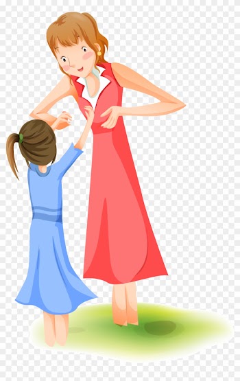 Mother Woman Cartoon Illustration - Girl