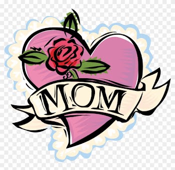 Mothers Day Clipart - Mom Heart And Rose