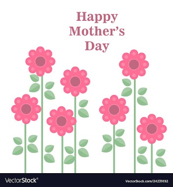 Mothers day greeting card with blossom flowers vector image