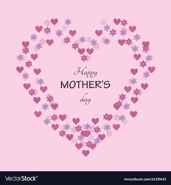 Mothers day greeting card with blossom flowers vector image