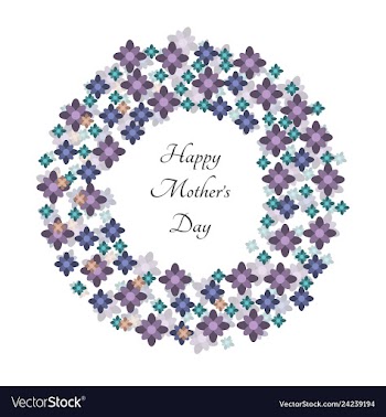 Mothers day greeting card with blossom flowers vector image