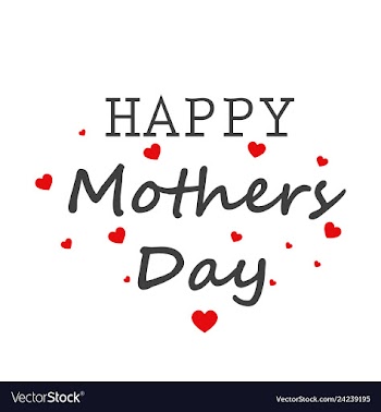Mothers day greeting card with blossom flowers vector image