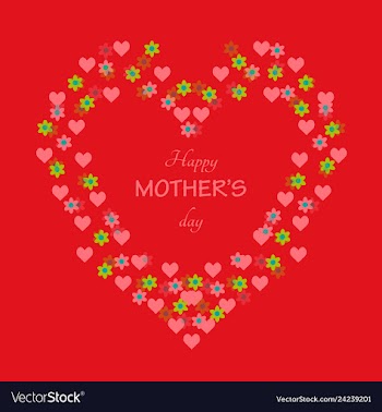 Mothers day greeting card with blossom flowers vector image