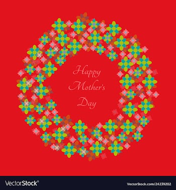 Mothers day greeting card with blossom flowers vector image