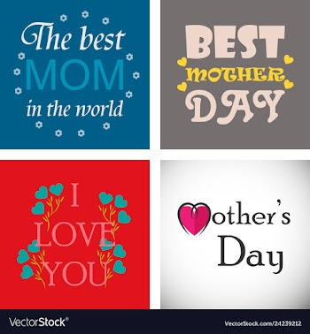 Mothers day greeting card with blossom flowers vector image