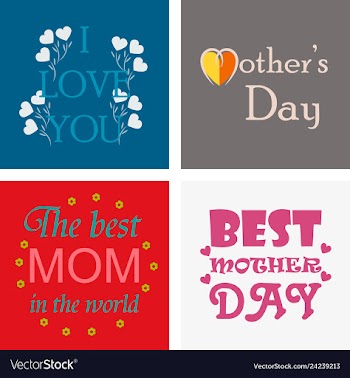 Mothers day greeting card with blossom flowers vector image