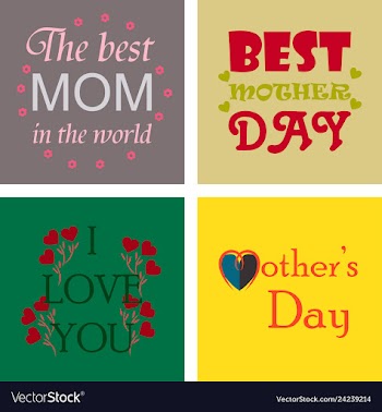 Mothers day greeting card with blossom flowers vector image