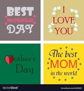 Mothers day greeting card with blossom flowers vector image