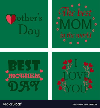 Mothers day greeting card with blossom flowers vector image