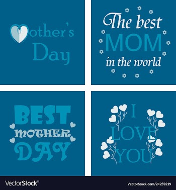 Mothers day greeting card with blossom flowers vector image