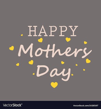 Mothers day greeting card with blossom flowers vector image