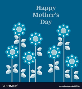 Mothers day greeting card with blossom flowers vector image