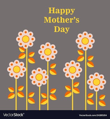 Mothers day greeting card with blossom flowers vector image