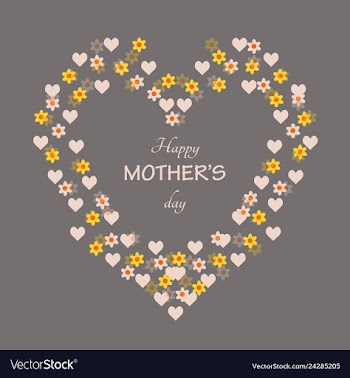 Mothers day greeting card with blossom flowers vector image