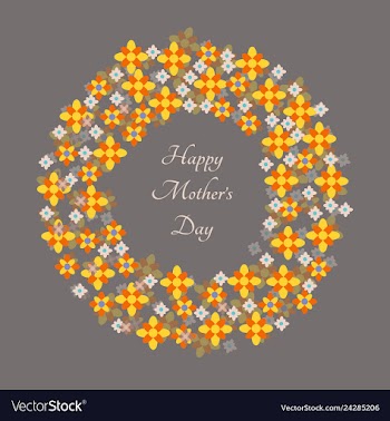 Mothers day greeting card with blossom flowers vector image