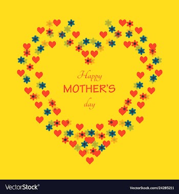 Mothers day greeting card with blossom flowers vector image
