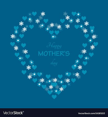 Mothers day greeting card with blossom flowers vector image