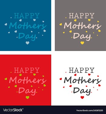 Mothers day greeting card with blossom flowers vector image
