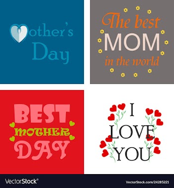 Mothers day greeting card with blossom flowers vector image